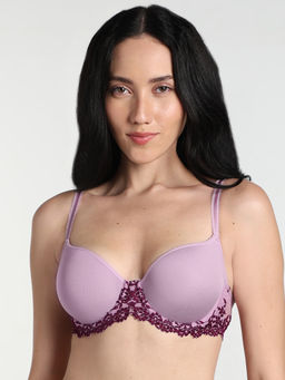 Wacoal - Embrace Lace Padded Wired 3/4Th Cup Medium Coverage T-Shirt Bra - Light Pink