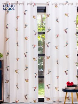 Urban Space - Cotton Window Curtains with Eyelets & Tieback Macaw (Pack of 2)