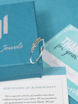 Margento Jewels - 925 Sterling Silver Rose Link Style Ring