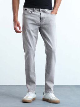 Flying Machine - Men Stone Washed Slash Tapered Fit Jeans