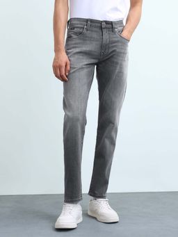 Flying Machine - Men Slash Tapered Fit Whiskered Jeans