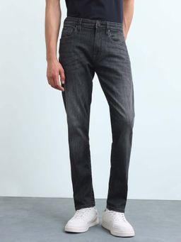 Flying Machine - Men Slash Tapered Fit Whiskered Jeans