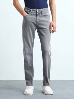 Flying Machine - Men Slash Tapered Fit Whiskered Jeans