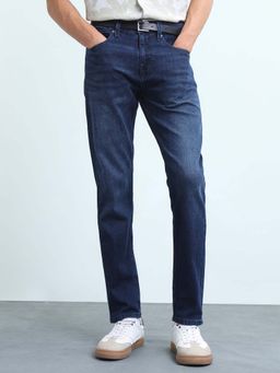 Flying Machine - Men Slash Tapered Fit Whiskered Jeans