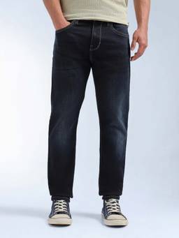 Flying Machine - Men Whiskered Slash Straight Fit Jeans