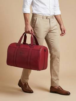 VISMIINTREND - Travel Maroon Duffel Bag