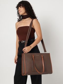 Fastrack - Classic Brown 15 Laptop Shoulder Bag With Detachable Strap