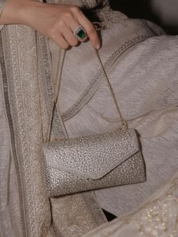 Inc.5 - Women Gold Embellished Clutch