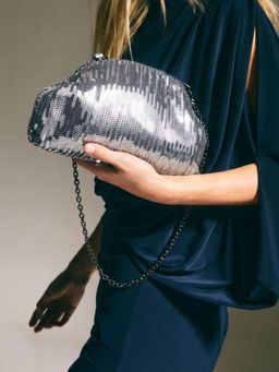 Inc.5 - Women Grey Embellished Clutch