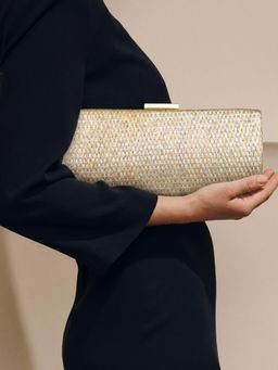 Inc.5 - Women Gold Embellished Clutch