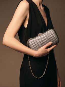 Inc.5 - Women Grey Embellished Clutch
