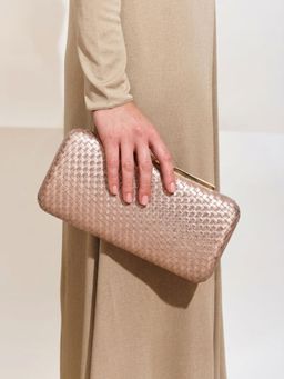 Inc.5 - Women Rose Gold Embellished Clutch