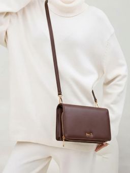 Inc.5 - Women Brown Solid Sling Bag