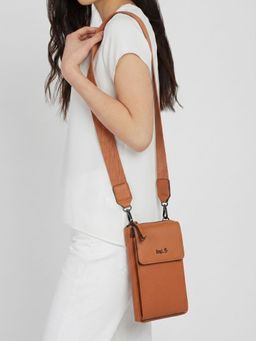 Inc.5 - Women Tan Textured Sling Bag