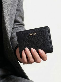 Inc.5 - Women Black Textured Wallet