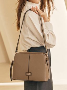 Inc.5 - Women Brown Textured Sling Bag