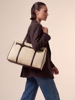 Accessorize London - Women's Beige Dune Shoulder Bag