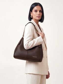 Accessorize London - Women's Brown Kat Shoulder Bag