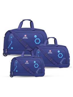 Swiss Military - Sprint Navy Blue Trolley Bag (Pack of 3)