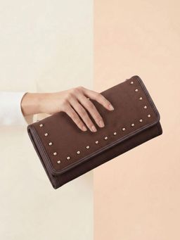 Inc.5 - Women Brown Embellished Bi-Folds Wallet