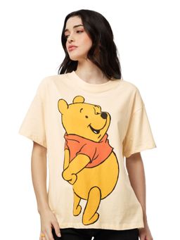 The Souled Store - Official Disney Winnie The Pooh Cotton Women Oversized T-shirt