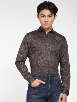Jack & Jones - Black Printed Full Sleeves Shirt