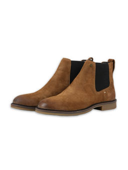 EZOK - Tan Leather Chelsea Boots for Men