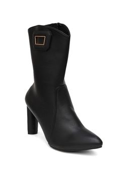 Sherrif Shoes - Womens Black Solid Casual Boots