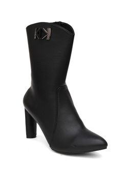 Sherrif Shoes - Womens Black Solid Casual Boots