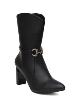 Sherrif Shoes - Womens Black Solid Casual Boots
