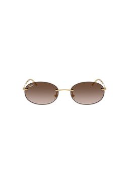 Ray-Ban - Unisex Gradient Brown Lens Oval Sunglasses - 0RB3767001/1354