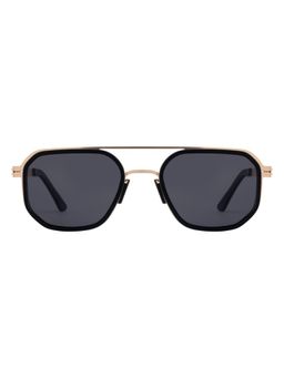 MAGNEQ - Unisex Black Polarised Lenses Golden Square Sunglasses MG 9832/S C4