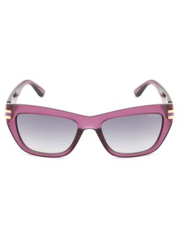 Opium Eyewear - Womens Grey Polycarbonate Lenses Purple Frame Cat Eye Sunglasses