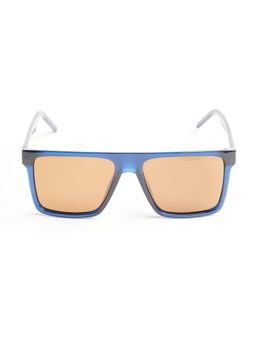 Opium Eyewear - Mens Brown Tac Lenses Blue Frame Rectangle Sunglasses