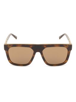 Opium Eyewear - Mens Brown Polycarbonate Lenses Brown Frame Wayfarer Sunglasses