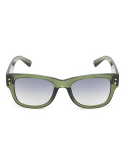 Opium Eyewear - Mens Grey Polycarbonate Lenses Green Frame Wayfarer Sunglasses