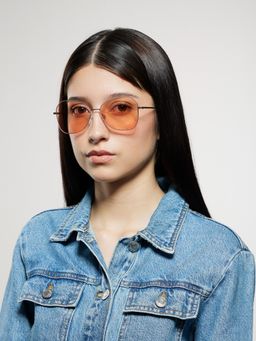 Opium Eyewear - Womens Pink Polycarbonate Lenses Pink Frame Butterfly Sunglasses