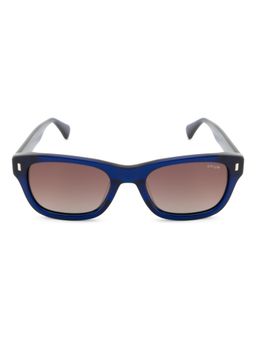 Opium Eyewear - Unisex Brown TAC Lenses Blue Frame Wayfarer Sunglasses