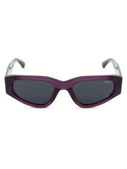 Opium Eyewear - Womens Grey TAC Lenses Purple Frame Cat Eye Sunglasses