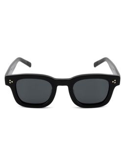 Opium Eyewear - Unisex Grey TAC Lenses Black Frame Square Sunglasses