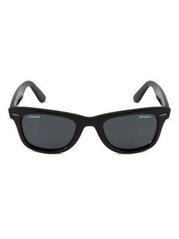 Opium Eyewear - Unisex Grey Tac Lenses Black Frame Wayfarer Sunglasses