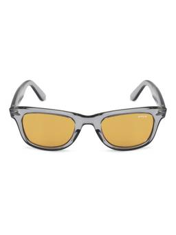 Opium Eyewear - Unisex Orange Polycarbonate Lenses Grey Frame Wayfarer Sunglasses