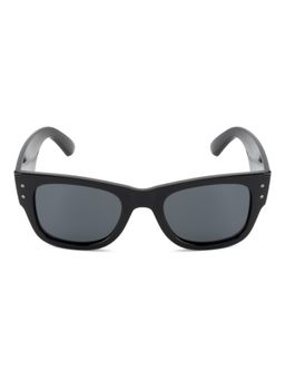 Opium Eyewear - Unisex Grey Polycarbonate Lenses Black Frame Wayfarer Sunglasses