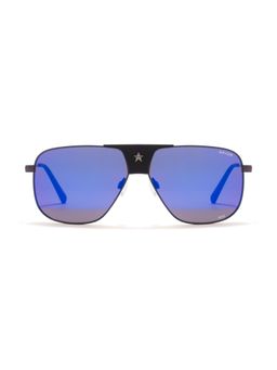 Opium Eyewear - Unisex Blue Polycarbonate Lenses Blue Frame Aviator Sunglasses