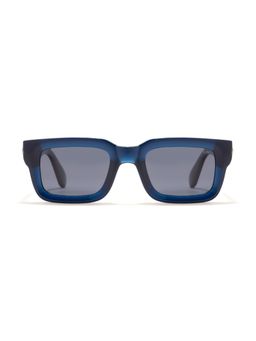 Opium Eyewear - Unisex Grey Tac Lenses Blue Frame Square Sunglasses