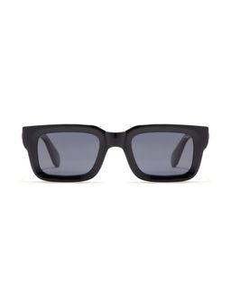 Opium Eyewear - Unisex Grey Tac Lenses Black Frame Square Sunglasses