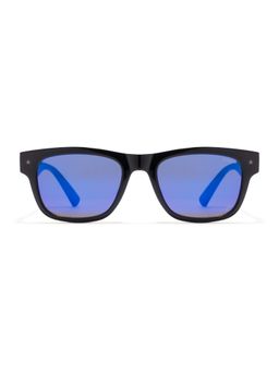 Opium Eyewear - Unisex Blue Polycarbonate Lenses Black Frame Wayfarer Sunglasses