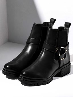 Louis Stitch - Signature Black Casual Boots for Women