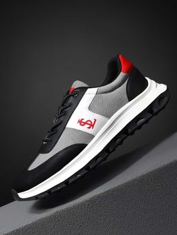 Louis Stitch - Men Charcoal Black Sneakers