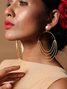 ZAZA BY SOMYA - Gold Plated Paradise Dangler Earrings